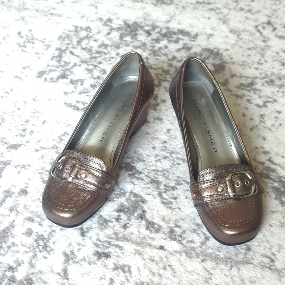 Marc Fisher Square Toe Wedges | size 6